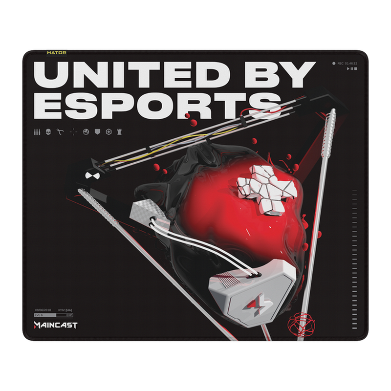 Gaming Mouse Pad HATOR TONN eSports L (HTP-033), MAINCAST edition, black