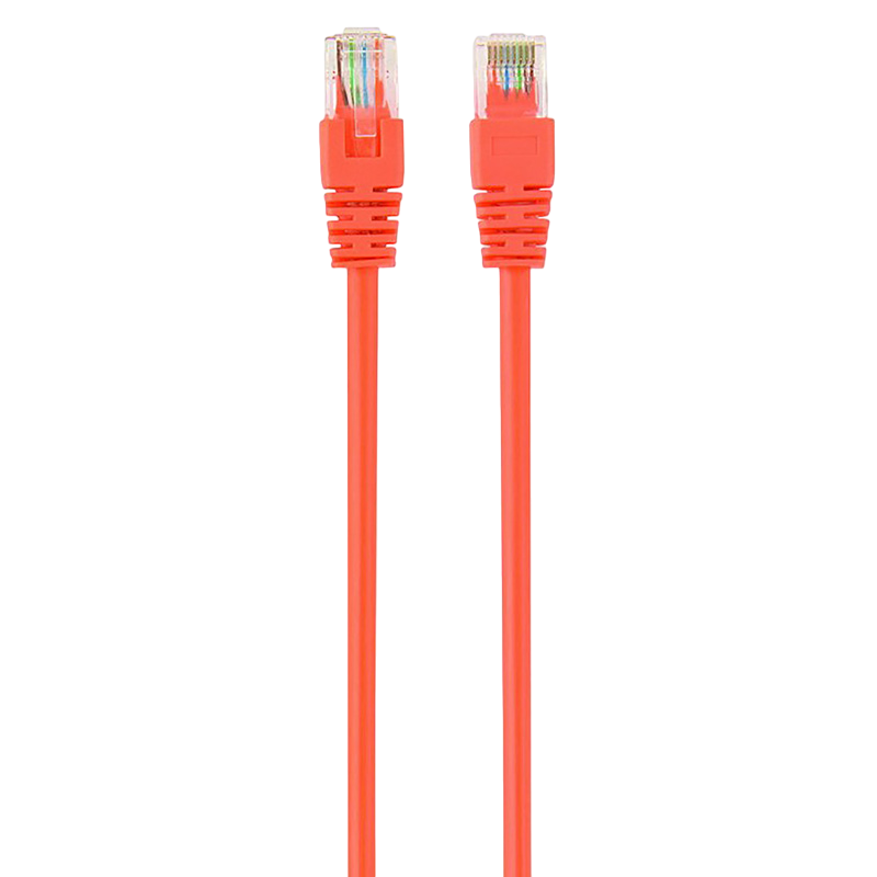 2m, Patch Cord Orange, PP12-2M/O, Cat.5E, Cablexpert, molded strain relief 50u" plugs