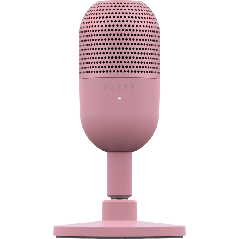 Microphones Razer Seiren V3 Mini, 14mm Condenser Microphone, Supercardioid, 110db, -36 db, 96 kHz, 24bit, Tap-to-Mute, USB, Pink
