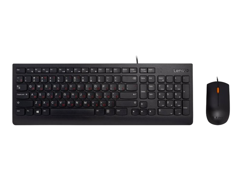 Lenovo 300 USB Combo Keyboard & Mouse, EN/RU, cable lenth 1,8m (GX30M39635)