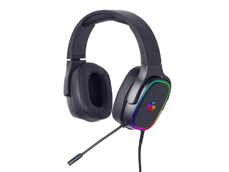 Gaming Headset GMB GHS-SANPO-S3, 50mm driver, 20-20kHz, 32 Ohm, 105db, 370g., Virtual 7.1, RGB, 2,2m, 2x3.5+USB, Black