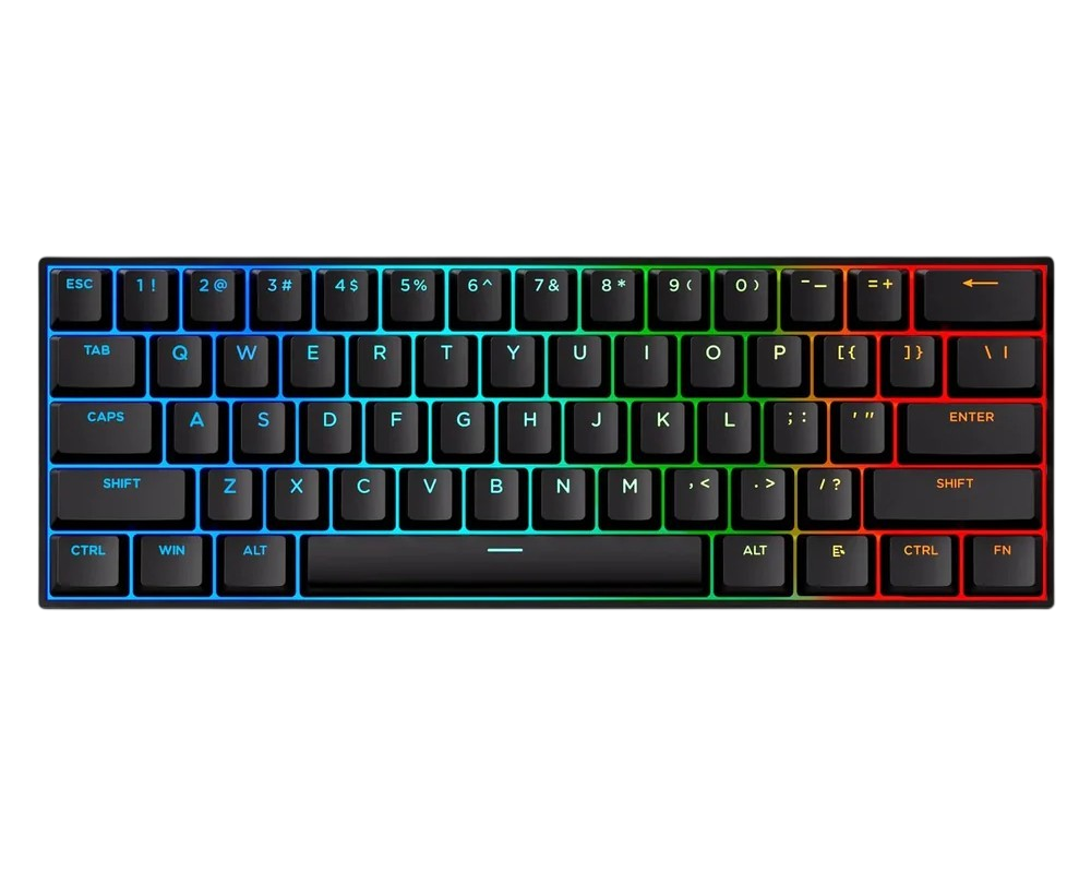 Gaming Keyboard MCHOSE Ace 60 Pro, Mechanical, Uranus Magnetic SE SW, 60% Layout, PBT, Aluminum, Macro, RGB, USB, EN, Black