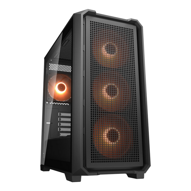 Case mATX Cougar MX600 Mini V2 Pro w/o PSU, 4x140mm, ARGB PWM, Tempered Glass 1xTypeC 3xUSB3.0 2x2.5" 2x3.5", Black