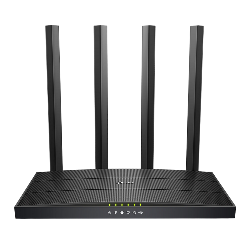 Wi-Fi AC Dual Band TP-LINK Router, "Archer C6U", 1200Mbps, Gbit Ports, MU-MIMO, USB2.0