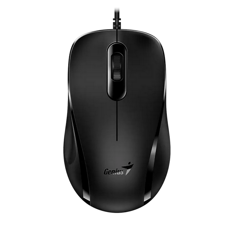 Mouse Genius DX-101, 1200 dpi, 3 buttons, Ambidextrous, 83g, 1.5m, USB, Black