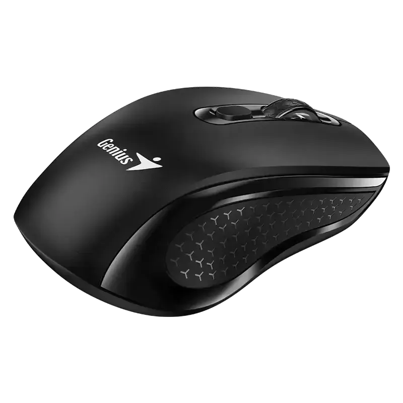 Wireless Mouse Genius NX-8025S, 1600 dpi, 4 buttons, Ergonomic, 58g, Silent, BlueEye, 1xAA, 2.4Ghz, Black