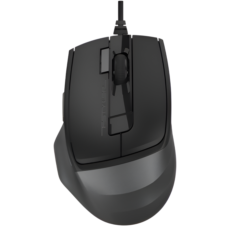 Mouse A4Tech FM45S Air, 1000-2400 dpi, 7 buttons, 108g, Ergonomic, Silent, Programmable, 256k Memory, 1.5m, USB, Stone Grey