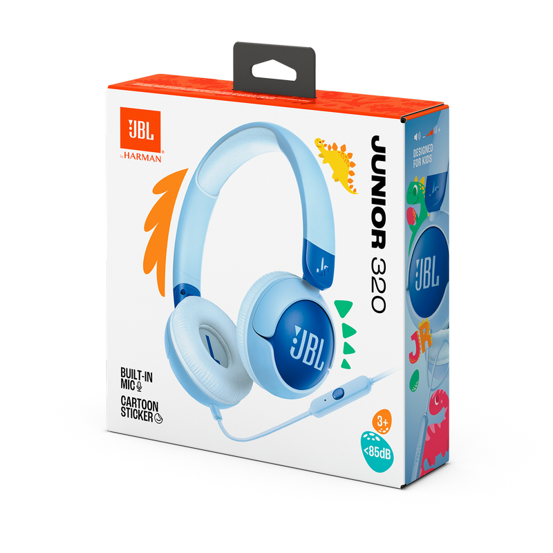Headphones JBL JR320, Kids On-ear, Blue