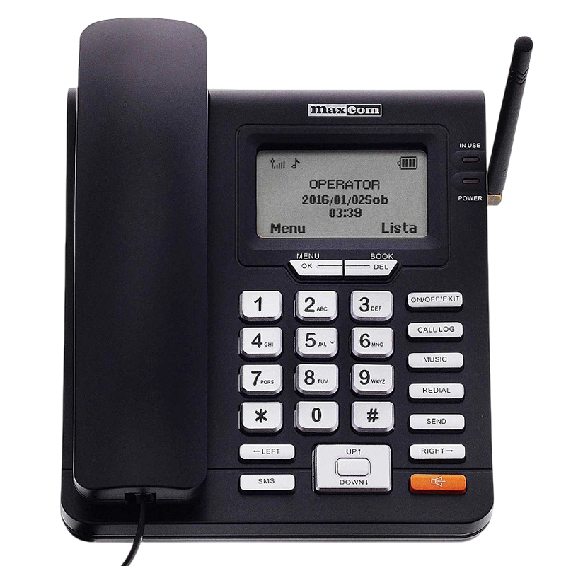 MAXCOM TELEFON FIX MM28DHS+GSM Black