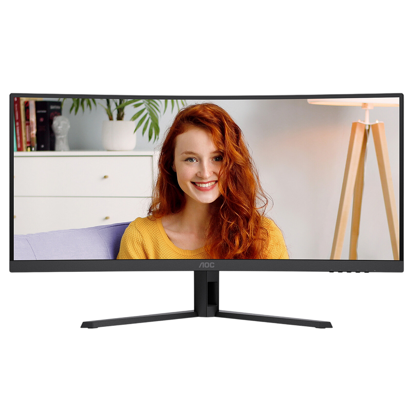 34" AOC CU34B3E, Black, VA-Curved, 3440x1440, 120Hz, AdaptiveSync, 1msMPRT, 300cd, HDR10, DP+HDMI