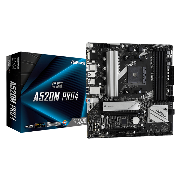 MB AM4 ASRock A520M PRO4 mATX