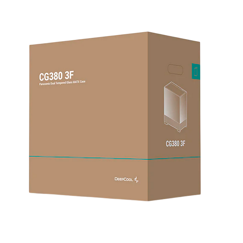 Case mATX Deepcool CG380, w/o PSU, 3x120mm, Front&Side TG, 2xUSB3.0, 1xUSB-C, 3x2.5", 2x3.5", Black