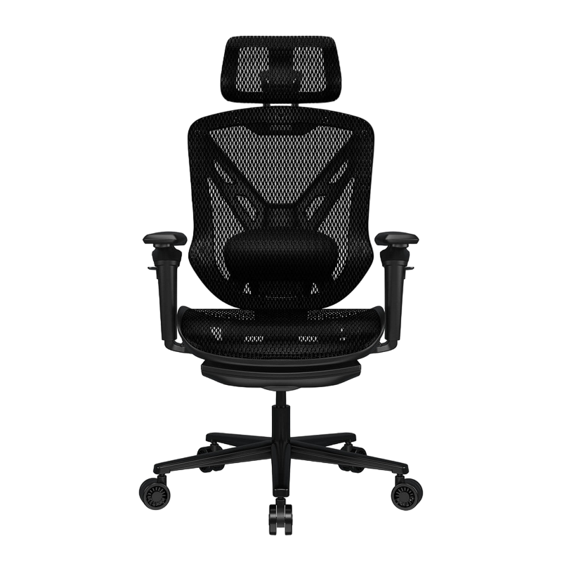 Office Chair Cougar Speeder Black, User max load up to 120kg / height 155-190cm, Retractable footrest