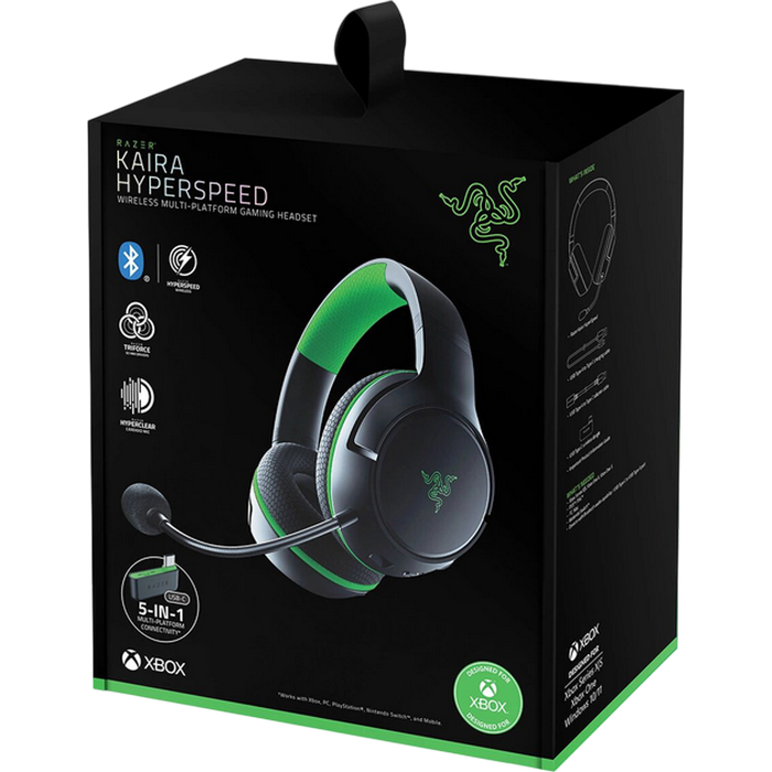 Gaming Wireless Headset Razer Kaira HyperSpeed Wireless Multi-Platform Xbox Licensed Black