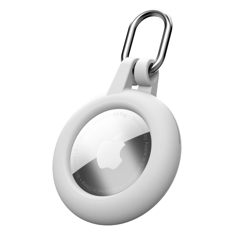 Cellular Silicon Ring Case AirTag/Tracy Soft Shell, White