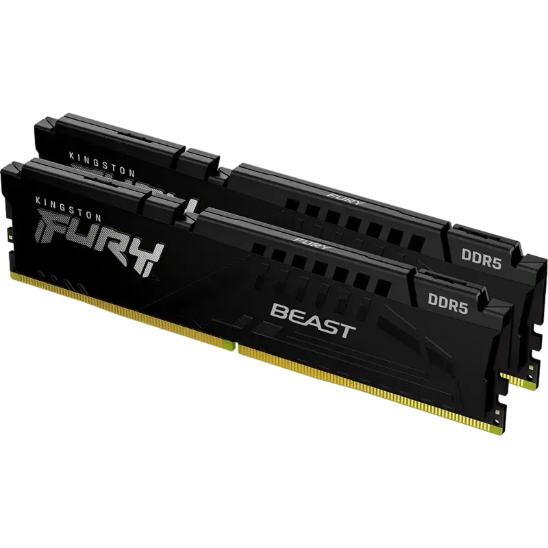 .64GB DDR5-6000MHz Kingston FURY Beast (Kit of 2x32GB) (KF560C36BBE2K2-64), CL36-44-44, 1Rx8, 1.35V, AMD EXPO 1.1/Intel XMP 3.0, Black
