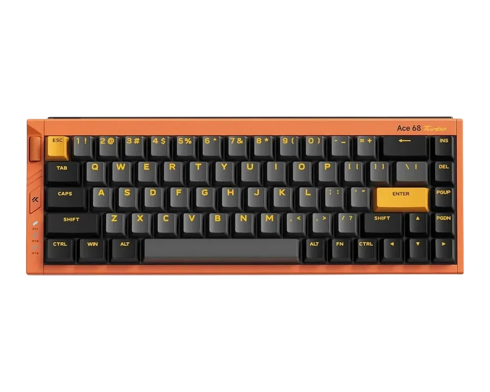Gaming Keyboard MCHOSE Ace 68 Turbo, Hall Effect Mechanical, 65% Layout, Mount Tai Magnetic GT SW, Galaxy Orange