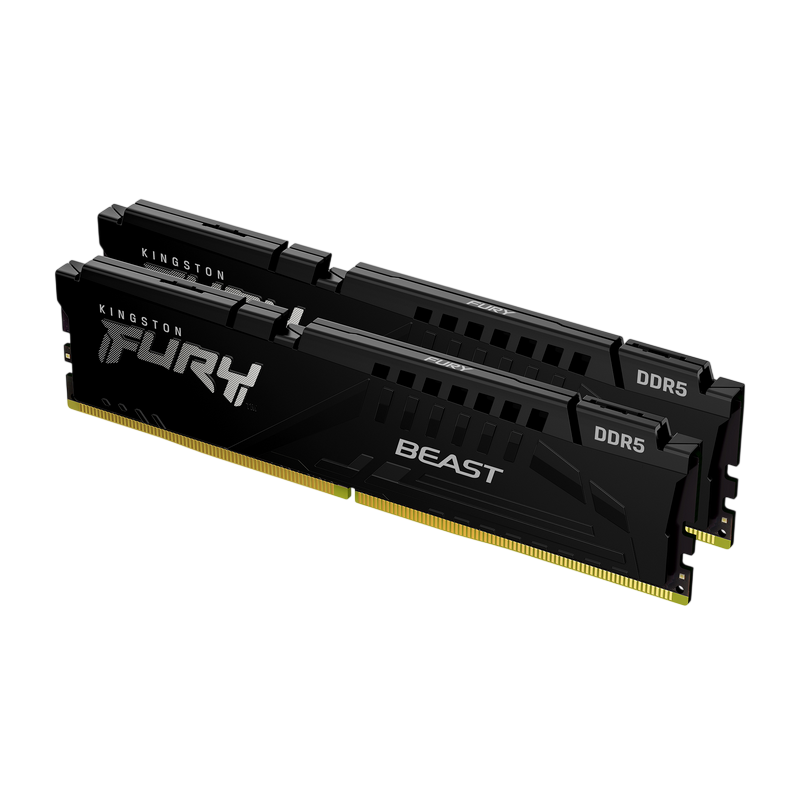 .64GB DDR5-5600MHz Kingston FURY Beast (Kit of 2x32GB) (KF556C36BBE2K2-64), CL36-38-38, 1Rx8, 1.25V, AMD EXPO 1.1/Intel XMP 3.0, Black