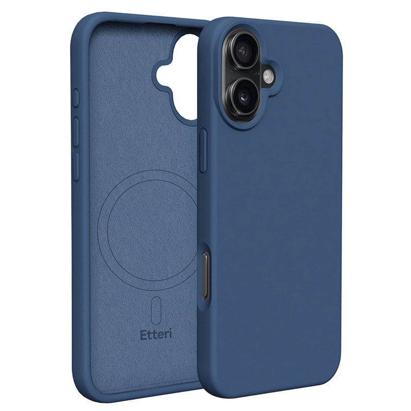 Etteri Apple iPhone 16, Silicone Mag case, Dark Blue