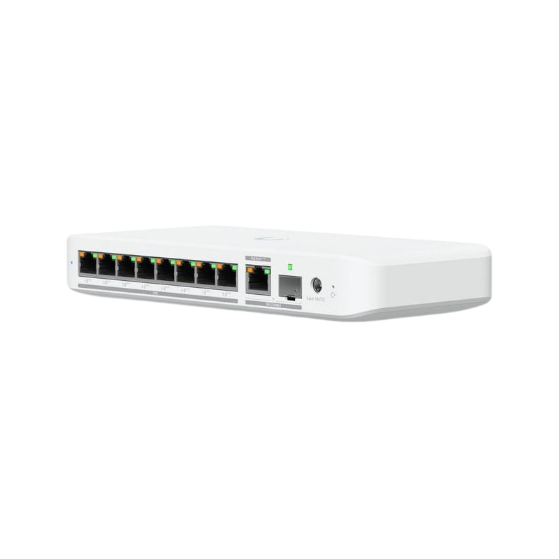 .8-Port 2.5G Layer 2 Managed PoE+++ Switch Ubiquiti Flex "USW-Flex-2.5G-8-PoE", 8x2.5G PoE++, 1x10G PoE+++, 1xSFP+, 196W Budget