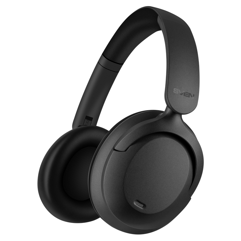 Bluetooth Headset SVEN AP-B890MV, Graphite, Bluetooth, Hybrid ANC, 600 mAh with microphone