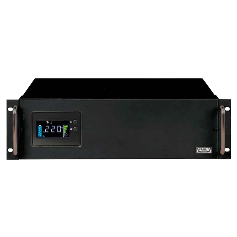 UPS PowerCom KIN-2200AP 2200VA/1760W, Rack 3U, Line Interactive,LCD, AVR, USB, RJ45, 8xIEC C13