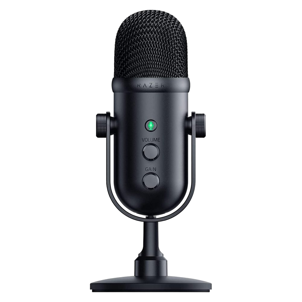 Microphones Razer Seiren V2 Pro, 30 mm Dynamic Microphone, Cardioid, 120db, -34 db, 96 kHz, 24bit, High Pass Filter, Analog Gain Limiter, USB, Black