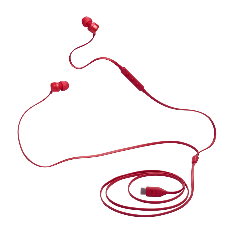 Earphones JBL T310C. Red