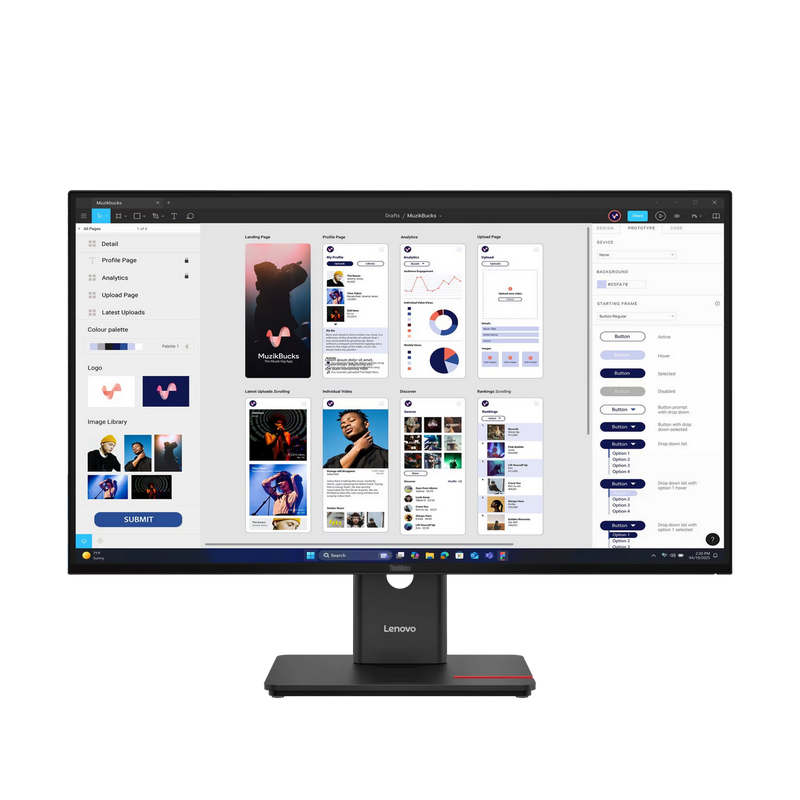 31.5" LENOVO ThinkVision T32UD-40 Black,IPS,3840x2160,60Hz,4ms,350cd,HDR10,CR1500:1,HDMI+DP+TypeC,LAN,Pivot