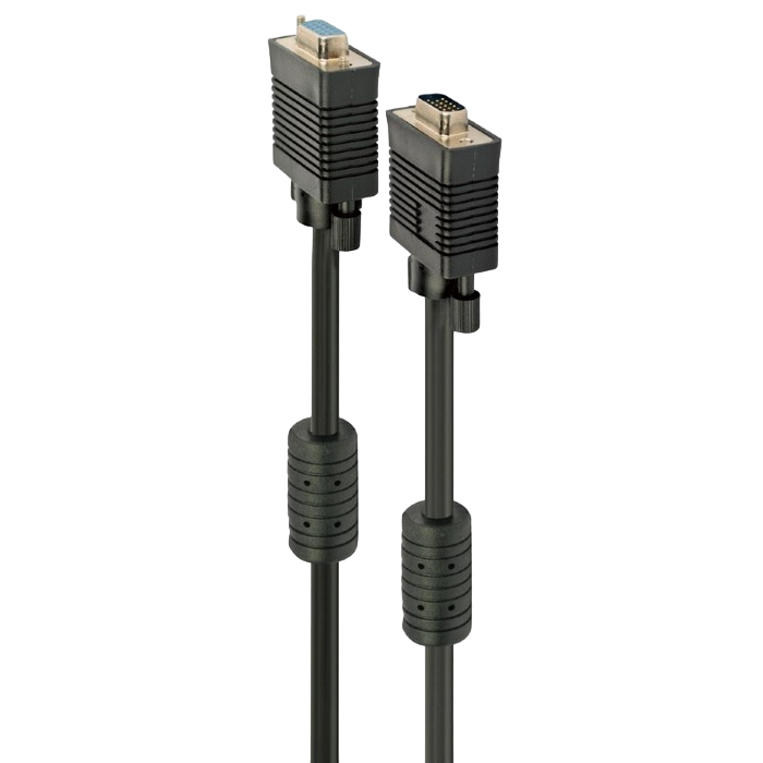 Cable VGA Premium Extension 10.0m, HD15M/HD15F Black, Cablexpert, dual-shield w/2*ferrite core