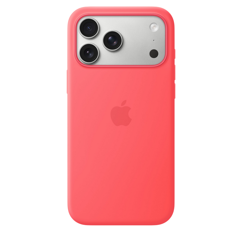 iPhone 17 Pro Max Silicone Case with MagSafe- Bright Guava, ModelA3559