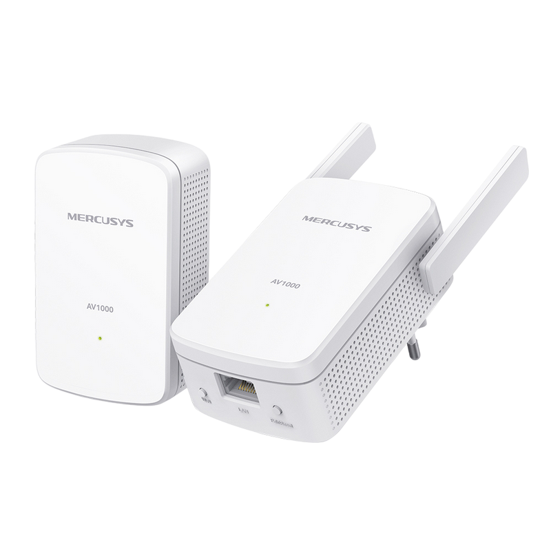 Powerline Adapter/Access Point Wi-Fi N MERCUSYS, MP510 KIT, AV1000, 1xGbit Port, 2xExt Antennas