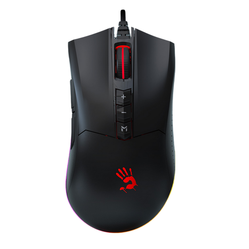 Gaming Mouse Bloody ES9 Plus, up to 10k dpi, 7 buttons, 250IPS, 35G, 99g, Ergonomic, Programmable, 512k Memory, RGB, 1.8m, USB, Black