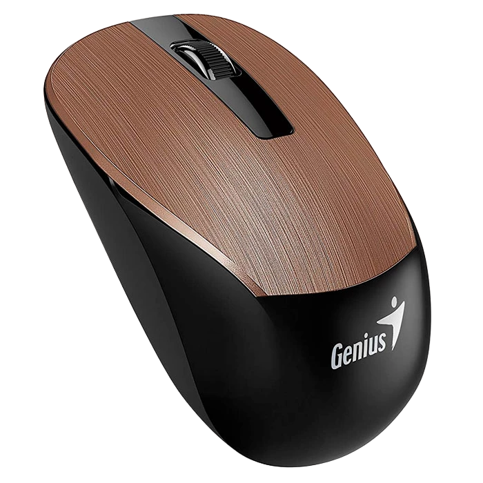 Wireless Mouse Genius NX-7015, 1200 dpi, 3 buttons, Ambidextrous, 57g, BlueEye, 1xAA, 2.4Ghz, Rosy Brown