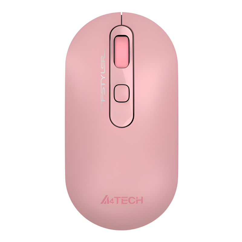 Wireless Mouse A4Tech FG20, 1200-2000 dpi, 4 buttons, 85g, Ambidextrous, 4-Way Wheel, 2xAAA, 2.4Ghz, Pink