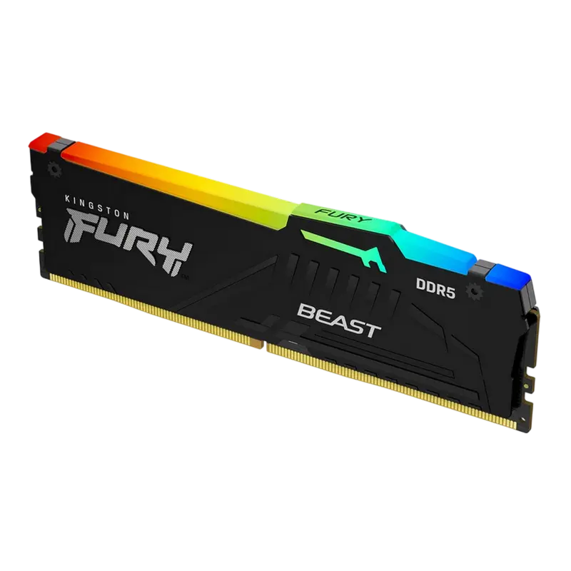 .16GB DDR5-6000MHz Kingston FURY Beast RGB (KF560C36BBE2A-16), CL36-44-44, 1.35V, AMD EXPO 1.1/Intel XMP 3.0, Black