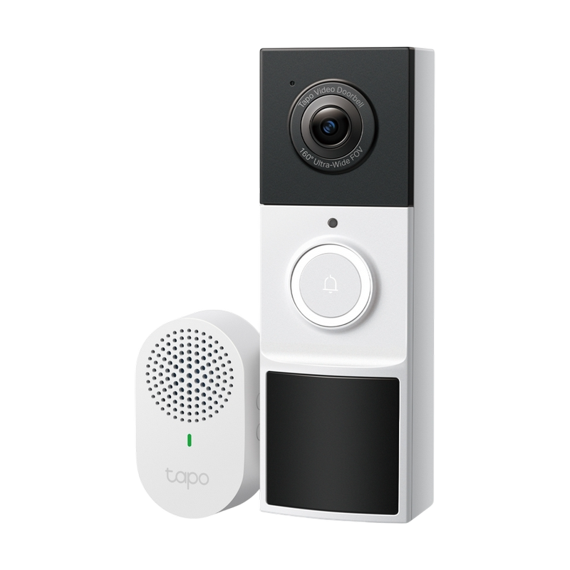 TP-Link Outdoor TAPO D210, 3Mpix, IP65, Smart Battery Video Doorbel, 6400mAh, MicroSD, Mic, Speaker