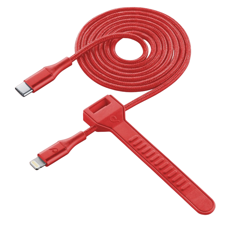 Type-C to Lightning Cable Cellular, Satellite MFI, 1M, Red