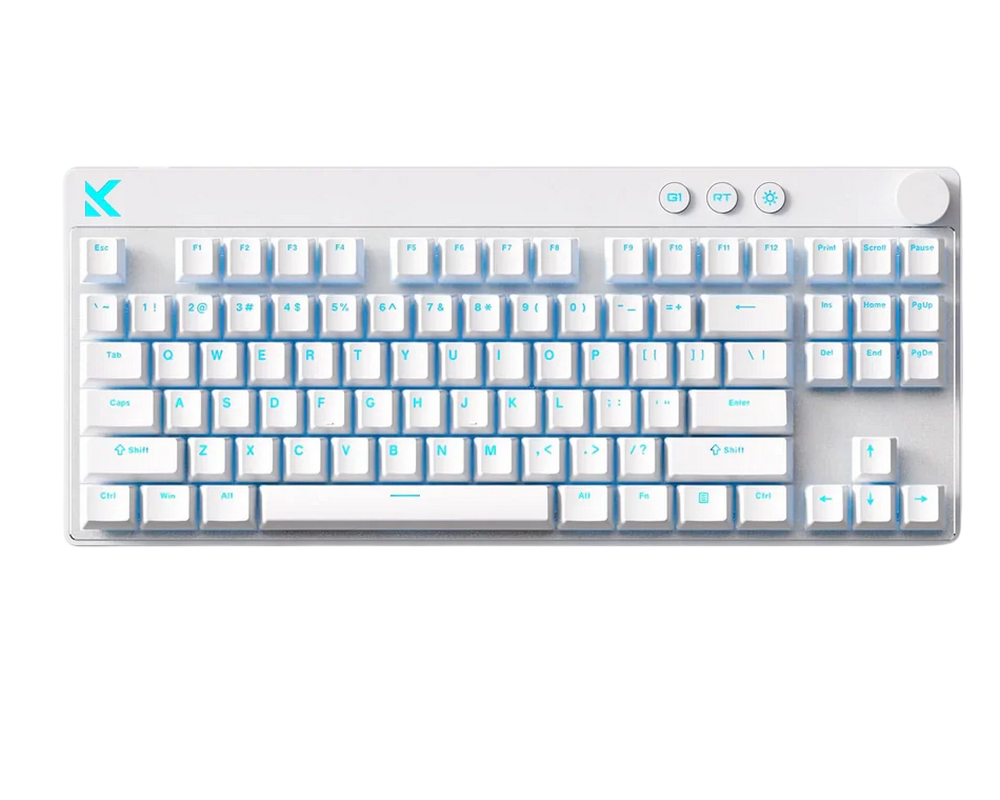 Gaming Keyboard MCHOSE Mix 87 Hall Effect Magnetic Switch, 80% Layout, Mount Tai Magnetic Switch GT, USB, EN, White