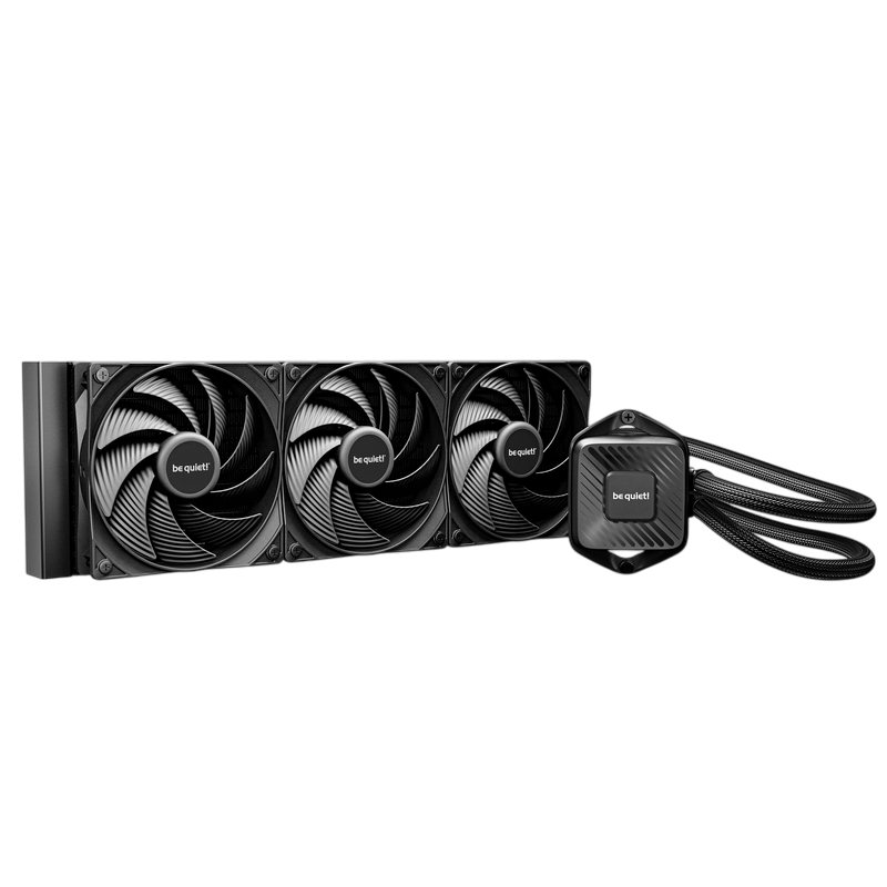 AIO Liquid Cooling be quiet! "Pure Loop 3 360mm" (15.4-37.2dB, 3x120mm, PWM, 2100RPM, 59.6 CFM, Pump:5500RPM, 1250g.)