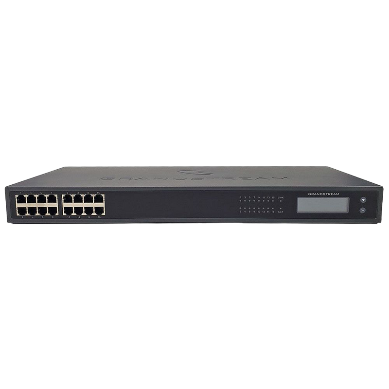 Grandstream GXW4216 v2 16-port FXS Gateway, 2x50-pin Telco connectors, Dual Firmware
