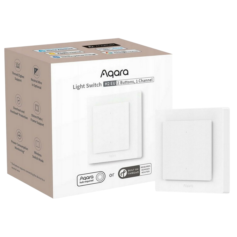 Aqara Light Switch H2 (2 Buttons, 1 Channel)
