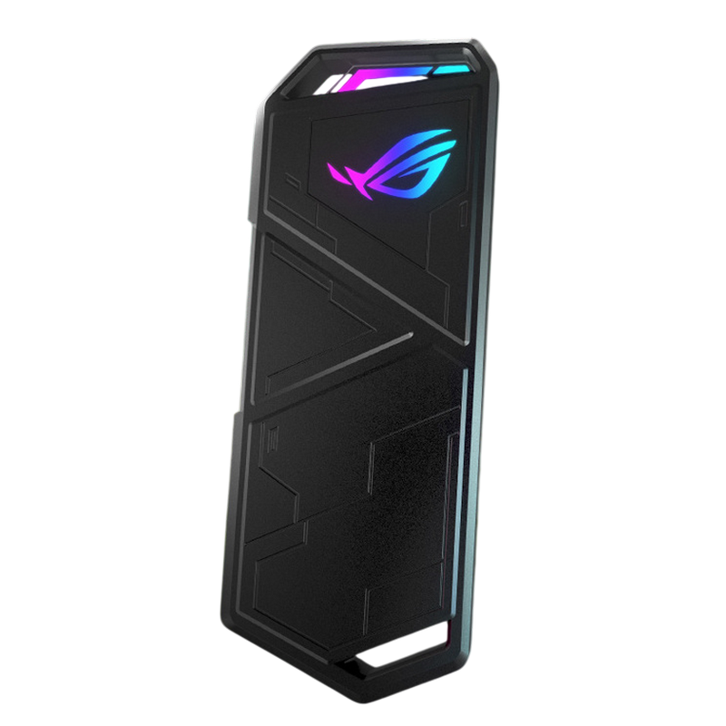 ..M.2 NVMe SSD Enclosure ASUS ROG Strix Arion Black Lite, USB3.1 Type-C, 10Gbps, Aura Sync RGB, USB-C to C Cable, Thermal Pads, Screwdriver-Free