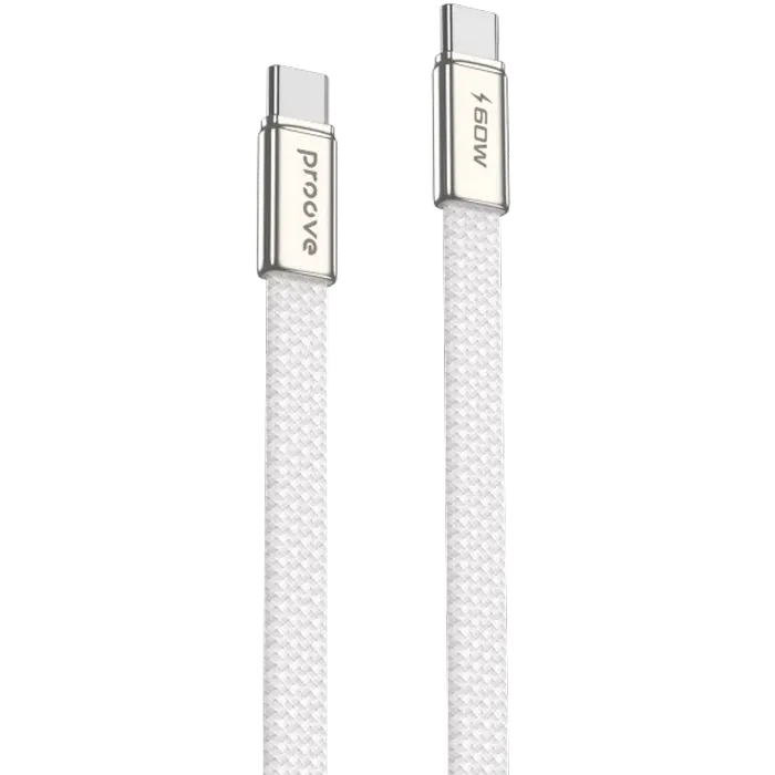 Cablu Type-C (Type-C), Proove AirLine 60W (1m), White