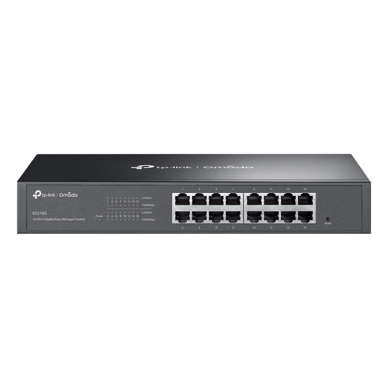 16-port 10/100/1000Mbps Easy Managed Switch TP-LINK "ES216G", rackmount
