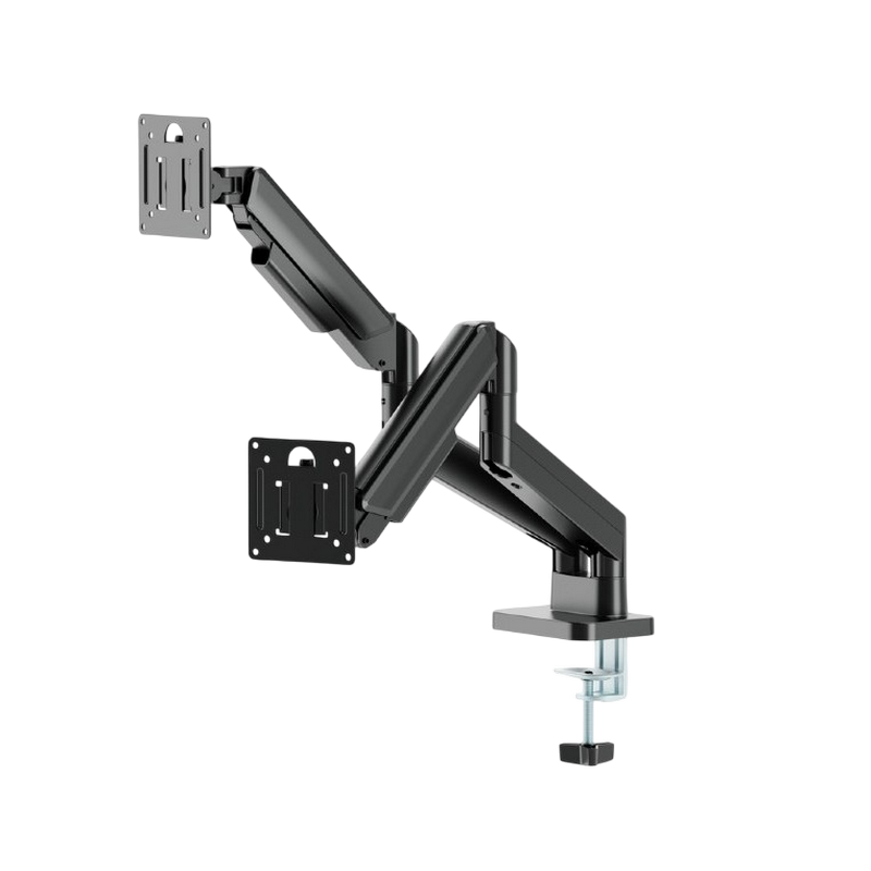 Table/desk 2-display mounting "MA-DA2-06" Gembird (rotate,tilt,swivel), 17”-32”, up to 9 kg, VESA:75x75, 100x100
