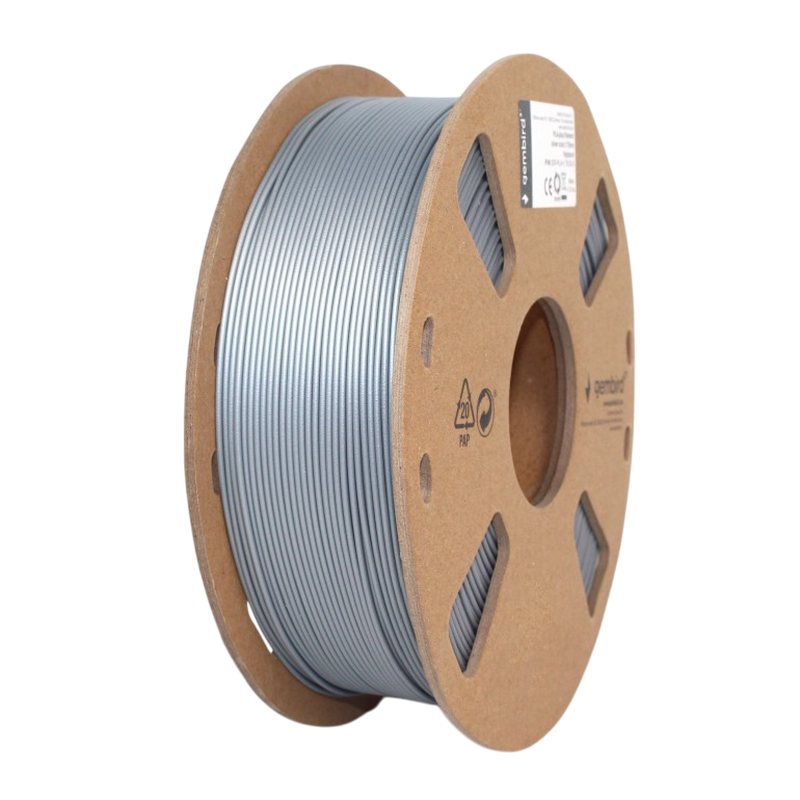 PLA+ 1.75 mm, Silver Filament, 1 kg, Gembird 3DP-PLA+1.75-02-S