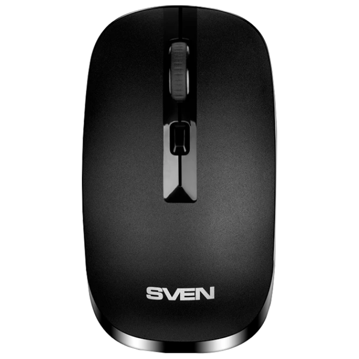 Wireless Mouse SVEN RX-260W, 800-1600 dpi, 4 buttons, Ambidextrous, 55g., 1xAA, 2.4Ghz, Black