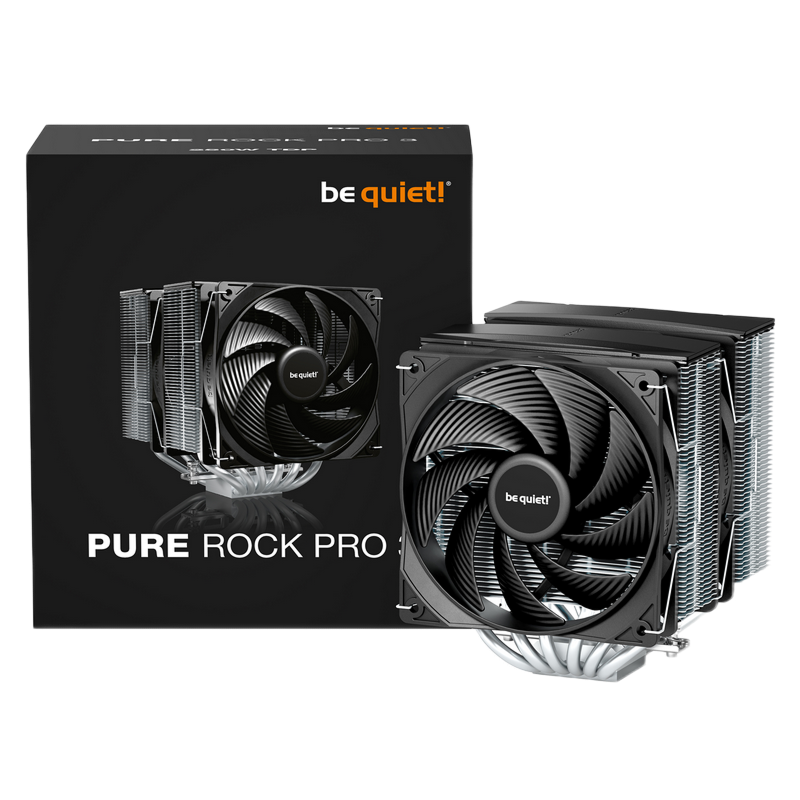 AC be quiet! "Pure Rock Pro 3" (14-34.8dBA, 2000RPM, 59.6 CFM, 2x120mm, PWM, 250W, 6x6mm, 1070g.)