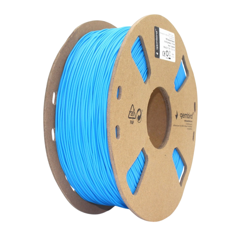 TPE 1.75 mm, Flexible Blue Filament, 1 kg, Gembird 3DP-TPE1.75-01-B